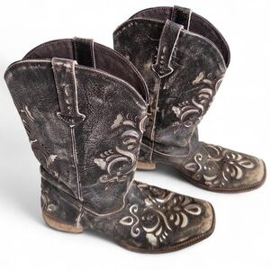 Roper Distressed Cowboy Boots Women’s 10.5 Western Leather